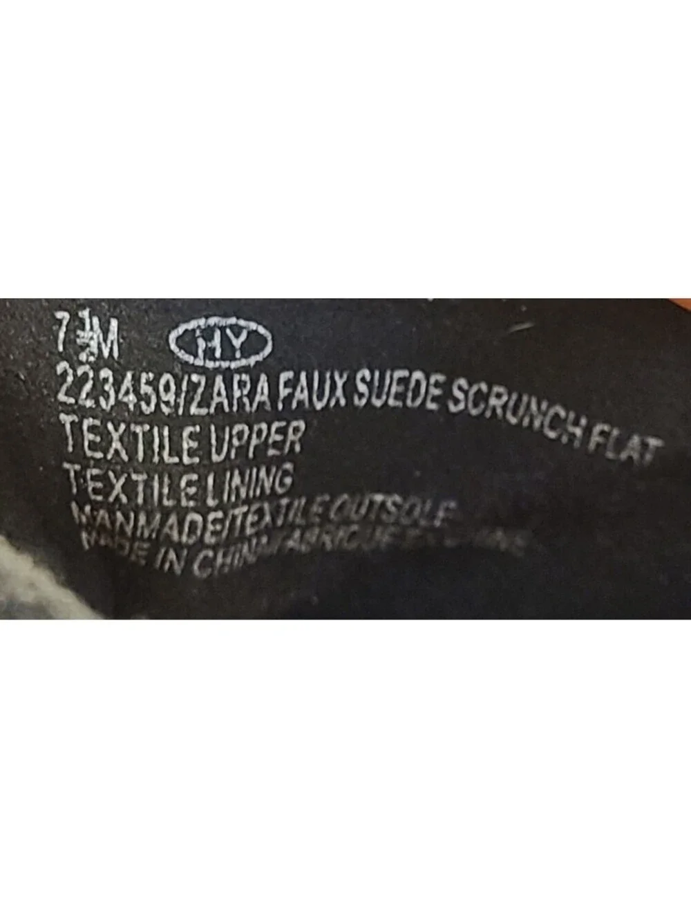 Vtg Zara Faux Suede Scrunch Ballet Flat Womens Sz 7.5 Round Toe Slip On Loafers